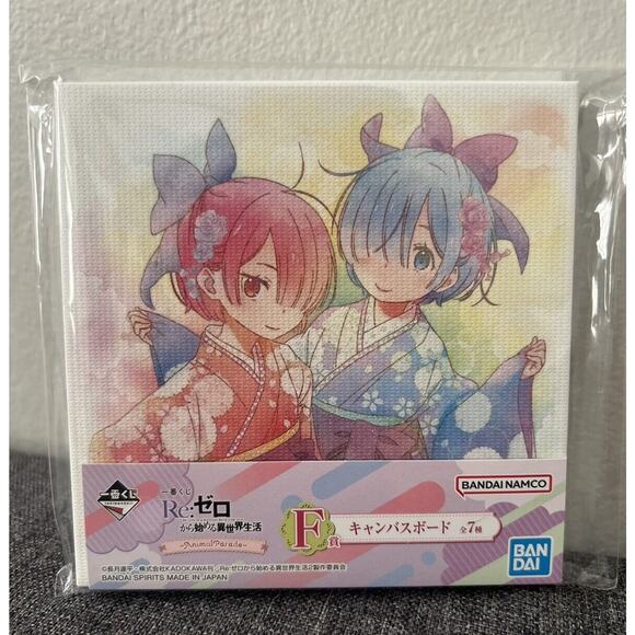 Anime Re:Zero Re Zero Starting Life in Another World Rem and Ram Canvas Board - Picture 1 of 3